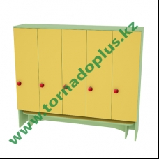 ГH 1146. Шкаф для одежды 5ти секционный, со скамьей 1502*350*1300